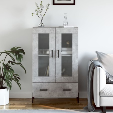 Aparador alto madera de ingeniería gris hormigón 69,5x31x115 cm de vidaXL, Aparadores - Ref: Foro24-828312, Precio: 96,17 €, ...