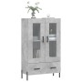 Aparador alto madera de ingeniería gris hormigón 69,5x31x115 cm de vidaXL, Aparadores - Ref: Foro24-828312, Precio: 96,17 €, ...
