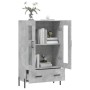 Aparador alto madera de ingeniería gris hormigón 69,5x31x115 cm de vidaXL, Aparadores - Ref: Foro24-828312, Precio: 96,17 €, ...
