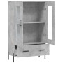 Aparador alto madera de ingeniería gris hormigón 69,5x31x115 cm de vidaXL, Aparadores - Ref: Foro24-828312, Precio: 96,17 €, ...