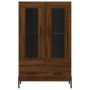 Aparador alto madera de ingeniería roble marrón 69,5x31x115 cm de vidaXL, Aparadores - Ref: Foro24-828315, Precio: 99,30 €, D...