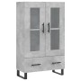 Aparador alto madera de ingeniería gris hormigón 69,5x31x115 cm de vidaXL, Aparadores - Ref: Foro24-828328, Precio: 93,18 €, ...