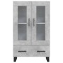 Aparador alto madera de ingeniería gris hormigón 69,5x31x115 cm de vidaXL, Aparadores - Ref: Foro24-828328, Precio: 93,18 €, ...