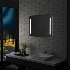 Espejo de pared de baño con LED 80x60 cm en Espejos | Comprar online en Foru.es