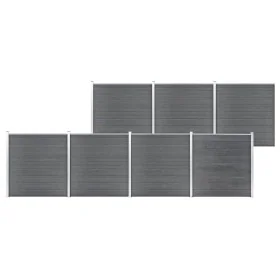 Valla de jardín de WPC gris 1218x186 cm de vidaXL, Paneles de vallas - Ref: Foro24-3053230, Precio: 2,00 €, Descuento: %