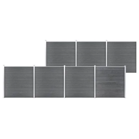 Valla de jardín de WPC gris 1218x186 cm de vidaXL, Paneles de vallas - Ref: Foro24-3053230, Precio: 2,00 €, Descuento: %