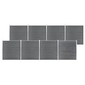Valla de jardín de WPC gris 1391x186 cm de vidaXL, Paneles de vallas - Ref: Foro24-3053231, Precio: 3,00 €, Descuento: %