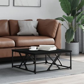 Mesa de centro madera contrachapada negro 70x70x30 cm en Mesas de centro | Comprar online en Foru.es