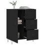 Aparador de madera de ingeniería negro 69,5x34x90 cm de vidaXL, Aparadores - Ref: Foro24-827909, Precio: 91,26 €, Descuento: %