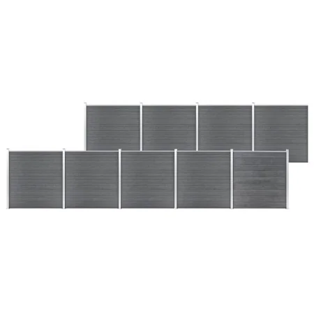Valla de jardín de WPC gris 1564x186 cm de vidaXL, Paneles de vallas - Ref: Foro24-3053232, Precio: 3,00 €, Descuento: %