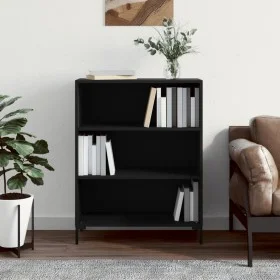 Estantería madera de ingeniería negro 69,5x32,5x90 cm de vidaXL, Librerías y estanterías - Ref: Foro24-828365, Precio: 59,75 ...