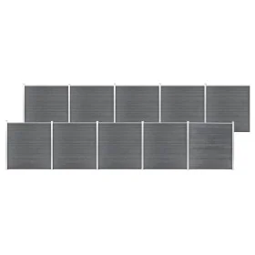 Valla de jardín de WPC gris 1737x186 cm de vidaXL, Paneles de vallas - Ref: Foro24-3053233, Precio: 3,00 €, Descuento: %