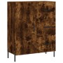 Aparador de madera de ingeniería roble ahumado 69,5x34x90 cm de vidaXL, Aparadores - Ref: Foro24-827929, Precio: 75,27 €, Des...