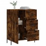 Aparador de madera de ingeniería roble ahumado 69,5x34x90 cm de vidaXL, Aparadores - Ref: Foro24-827929, Precio: 75,27 €, Des...