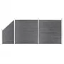 Set de vallas 2 cuadradas + 1 oblicua WPC gris 446x186 cm de vidaXL, Paneles de vallas - Ref: Foro24-3053234, Precio: 653,70 ...