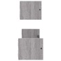 Estantes de pared con barras 2 uds gris Sonoma 60x16x14 cm en Estanterías | Comprar online en Foru.es
