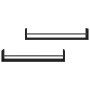 Estantes de pared con barras 2 unidades negro 80x16x14 cm en Estanterías | Comprar online en Foru.es