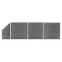 Set de valla 3 cuadradas + 1 oblicua WPC gris 619x186 cm de vidaXL, Paneles de vallas - Ref: Foro24-3053235, Precio: 1,00 €, ...
