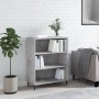 Estantería madera de ingeniería gris hormigón 69,5x32,5x90 cm de vidaXL, Aparadores - Ref: Foro24-828384, Precio: 60,56 €, De...