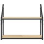 Estante de pared de 2 niveles roble Sonoma 60x21x51 cm madera de ingeniería en Estanterías | Comprar online en Foru.es