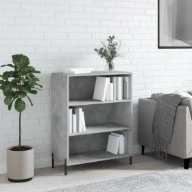 Estantería madera de ingeniería gris hormigón 69,5x32,5x90 cm de vidaXL, Aparadores - Ref: Foro24-828376, Precio: 59,76 €, De...