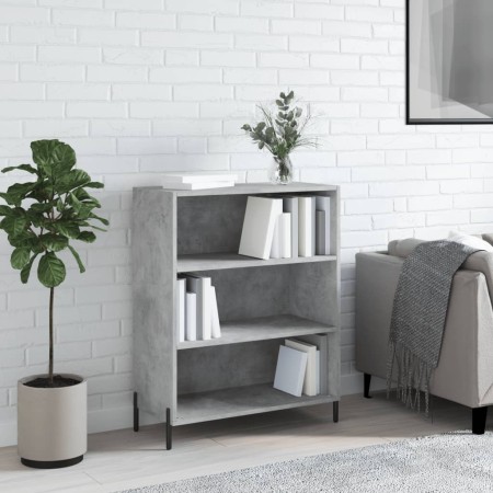 Estantería madera de ingeniería gris hormigón 69,5x32,5x90 cm de vidaXL, Aparadores - Ref: Foro24-828376, Precio: 60,54 €, De...
