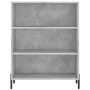 Estantería madera de ingeniería gris hormigón 69,5x32,5x90 cm de vidaXL, Aparadores - Ref: Foro24-828376, Precio: 60,54 €, De...