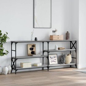 Mesa consola madera de ingeniería gris Sonoma 180x29x76,5 cm en Mesas auxiliares | Comprar online en Foru.es