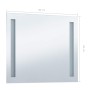 Espejo de pared de baño con LED 80x60 cm en Espejos | Comprar online en Foru.es