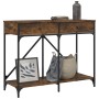 Mesa consola madera de ingeniería roble ahumado 100x39x78,5 cm en Mesas auxiliares | Comprar online en Foru.es
