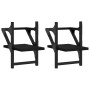Estantes de pared con barras 2 unidades negro 20x25x30 cm en Estanterías | Comprar online en Foru.es