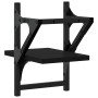 Estantes de pared con barras 2 unidades negro 20x25x30 cm en Estanterías | Comprar online en Foru.es