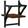 Estantes de pared con barras 2 uds marrón roble 20x25x30 cm en Estanterías | Comprar online en Foru.es
