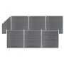 Set de valla 6 cuadradas + 1 oblicua WPC gris 1138x186 cm de vidaXL, Paneles de vallas - Ref: Foro24-3053238, Precio: 2,00 €,...