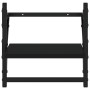 Estantes de pared con barras 2 unidades negro 30x25x30 cm en Estanterías | Comprar online en Foru.es