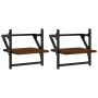 Estantes de pared con barras 2 uds marrón roble 30x25x30 cm en Estanterías | Comprar online en Foru.es