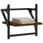 Estantes de pared con barras 2 uds marrón roble 30x25x30 cm en Estanterías | Comprar online en Foru.es