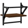 Estantes de pared con barras 2 uds marrón roble 30x25x30 cm en Estanterías | Comprar online en Foru.es