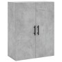 Armario de pared gris hormigón 69,5x34x90 cm de vidaXL, Aparadores - Ref: Foro24-828448, Precio: 66,70 €, Descuento: %