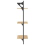 Estantes pared 3 niveles barras 2 uds roble Sonoma 30x25x100 cm en Estanterías | Comprar online en Foru.es