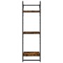 Estantes pared 3 niveles barras 2 uds roble ahumado 30x25x100cm en Estanterías | Comprar online en Foru.es