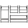 Estantes pared con barras 4 pzas madera ingeniería gris Sonoma en Estanterías | Comprar online en Foru.es