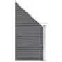 Set de valla 8 cuadradas + 1 oblicua WPC gris 1484x186 cm de vidaXL, Paneles de vallas - Ref: Foro24-3053240, Precio: 3,00 €,...