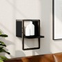 Estante de pared con barra negro 20x25x30 cm en Estanterías | Comprar online en Foru.es