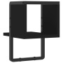 Estante de pared con barra negro 20x25x30 cm en Estanterías | Comprar online en Foru.es