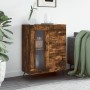 Aparador de madera de ingeniería roble ahumado 69,5x34x90 cm de vidaXL, Aparadores - Ref: Foro24-828017, Precio: 69,07 €, Des...