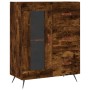 Aparador de madera de ingeniería roble ahumado 69,5x34x90 cm de vidaXL, Aparadores - Ref: Foro24-828017, Precio: 69,07 €, Des...