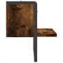 Estantes de pared con barra roble ahumado 30x25x30 cm en Estanterías | Comprar online en Foru.es