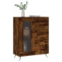 Aparador de madera de ingeniería roble ahumado 69,5x34x90 cm de vidaXL, Aparadores - Ref: Foro24-828017, Precio: 69,07 €, Des...