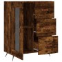 Aparador de madera de ingeniería roble ahumado 69,5x34x90 cm de vidaXL, Aparadores - Ref: Foro24-828017, Precio: 69,07 €, Des...